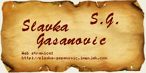 Slavka Gašanović vizit kartica